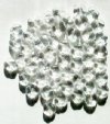 50 9mm 3-Petal Transparent Crystal Pansy Flower Beads
